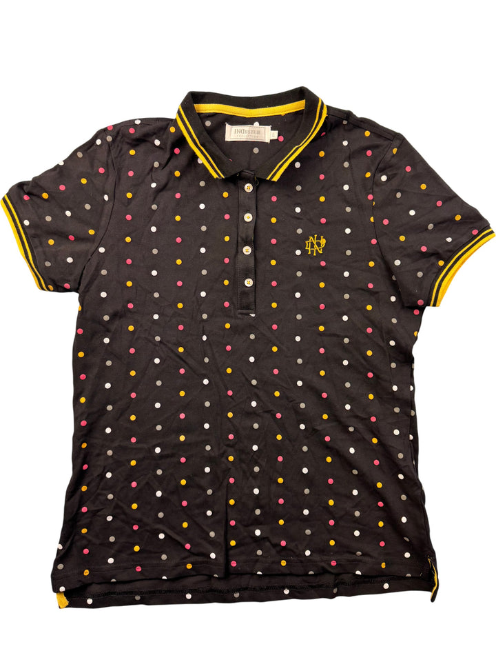 Industrie Collection Polka Dot Polo Shirt - S - Think Vintage Online Ltd