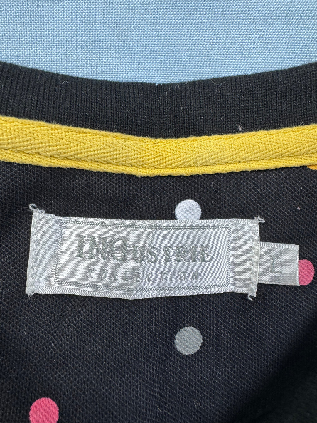 Industrie Collection Polka Dot Polo Shirt - S - Think Vintage Online Ltd