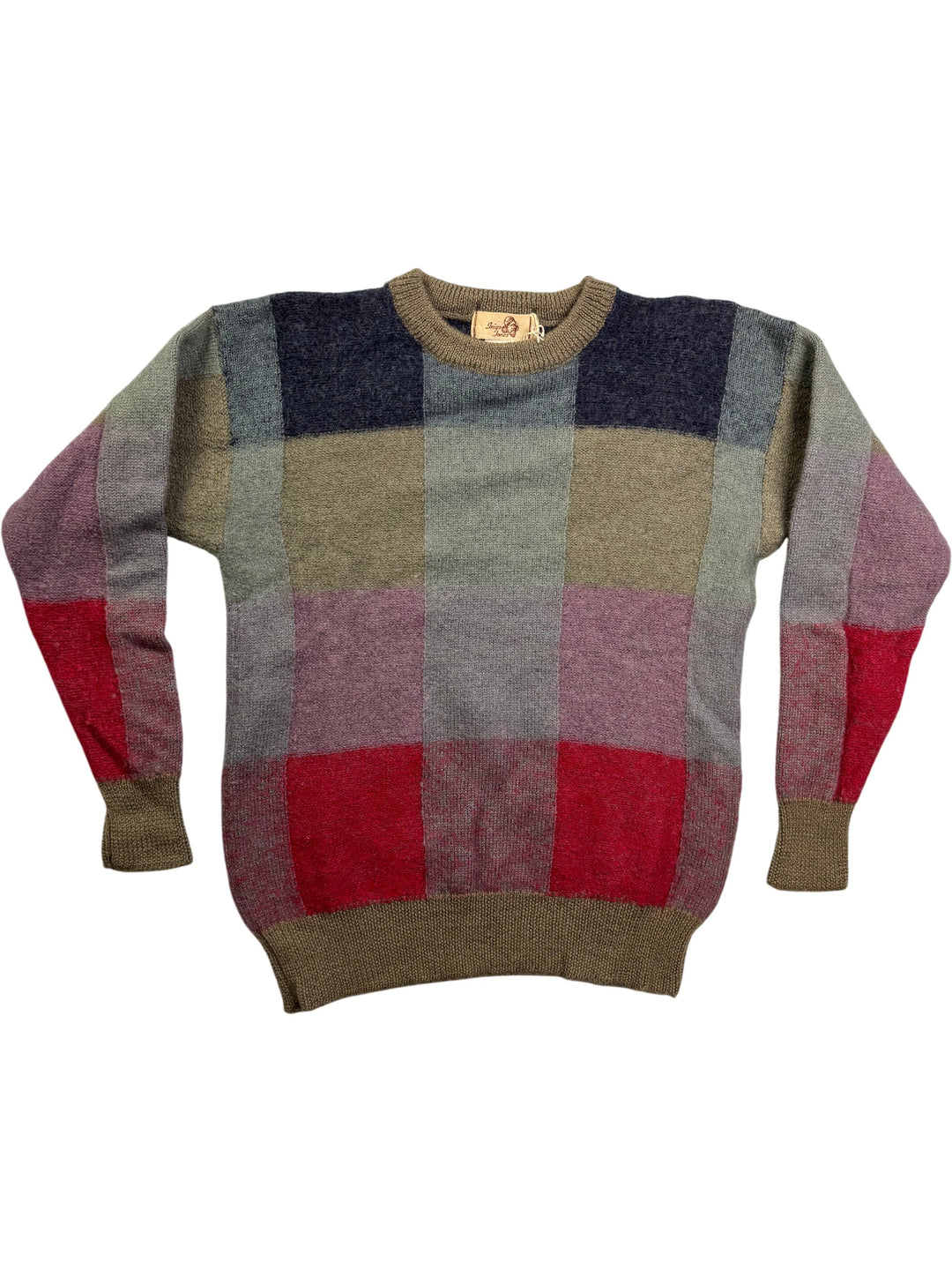 Inigo Jones Multicolor Patchwork Sweater - S - Think Vintage Online Ltd