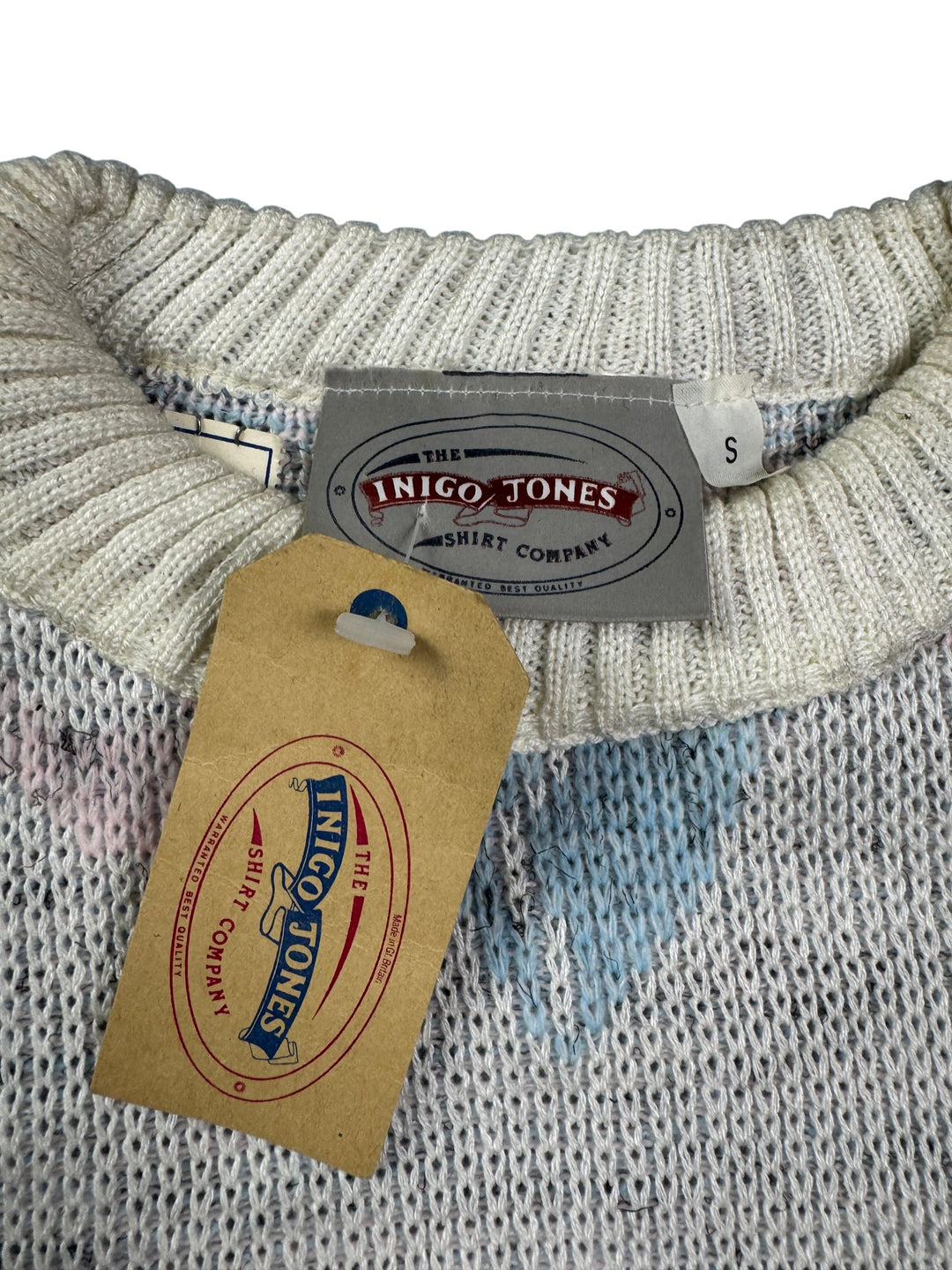 Inigo Jones Pastel Floral Knit Sweater - L - Think Vintage