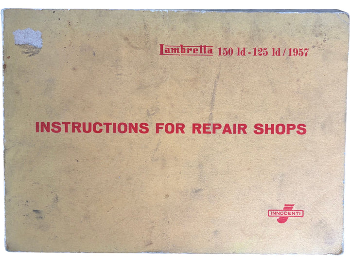 Innocenti Lambretta 150 LD 125 LD 1957 Repair Instructions - Think Vintage Online Ltd