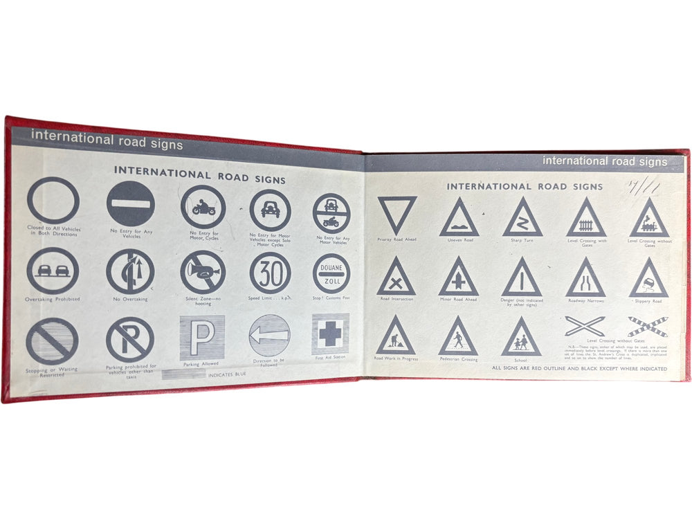 International Scooter Book Road Signs Manual Guide Book - Think Vintage