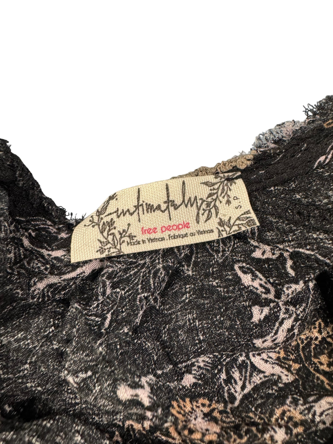 Intimately Black Lace Floral Top - M - Think Vintage Online Ltd