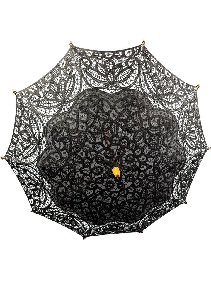 Intricate Black Lace Parasol