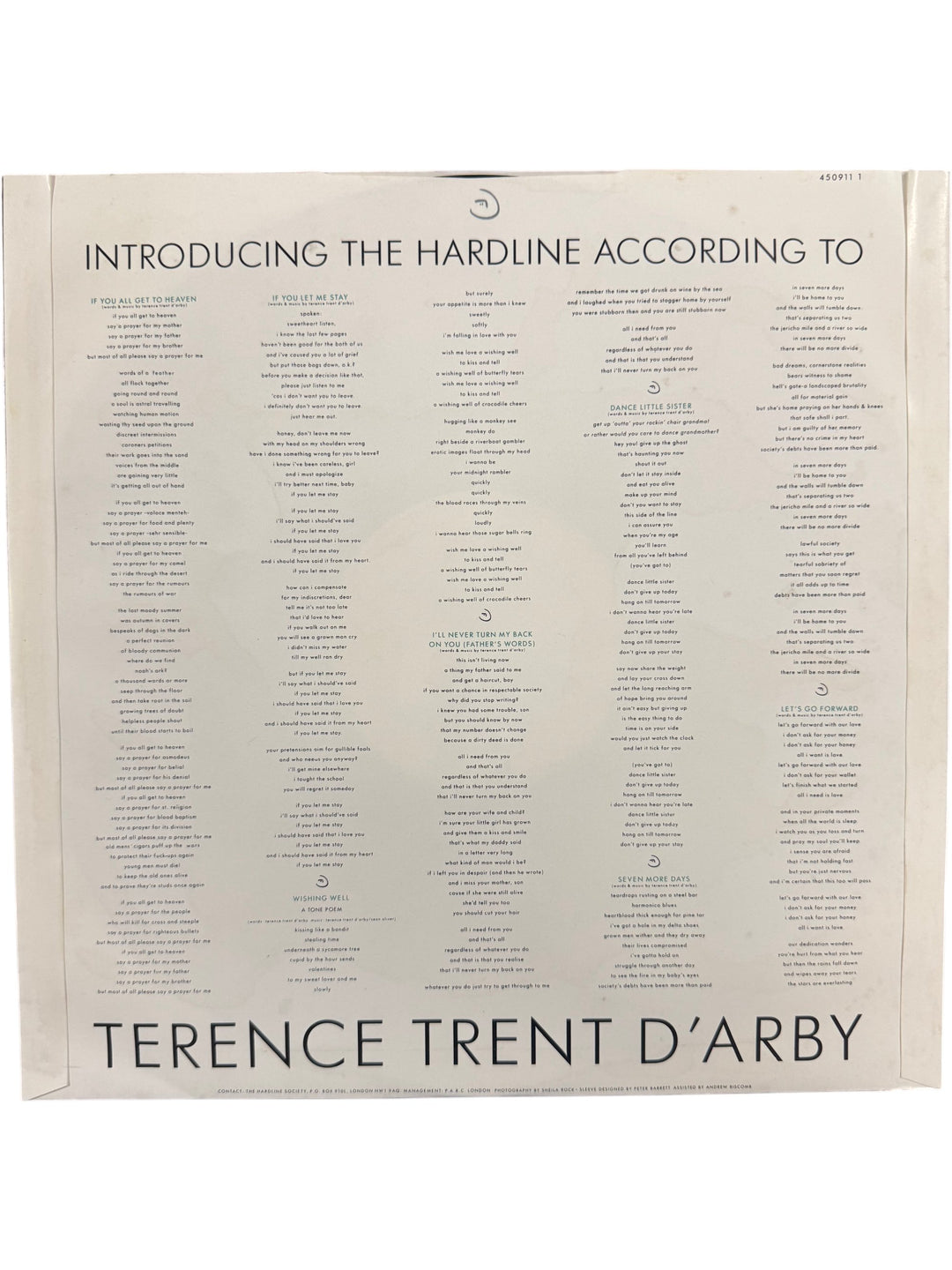 Introducing The Hardline According To Terence Trent D'Arby Vinyl - Think Vintage Online Ltd