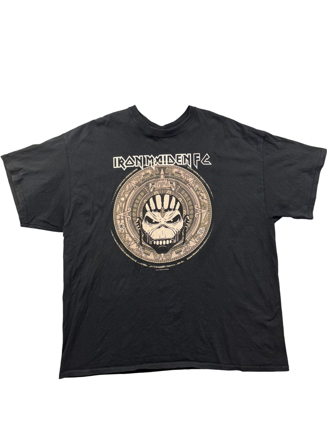 Iron Maiden Black Graphic T-Shirt - XL - Think Vintage Online Ltd