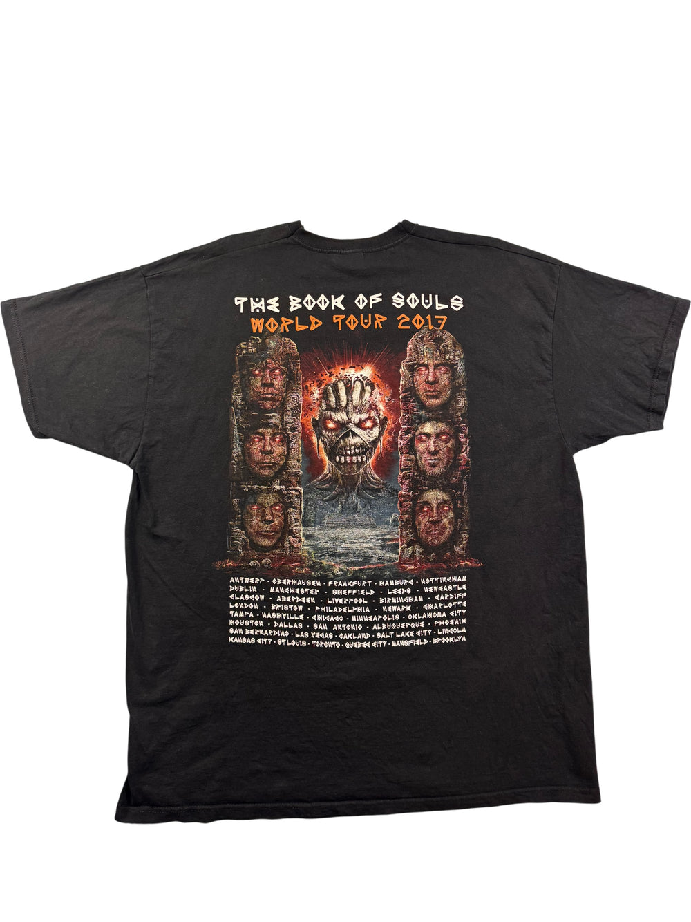 Iron Maiden Book of Souls Tour T-Shirt - XL - Think Vintage Online Ltd