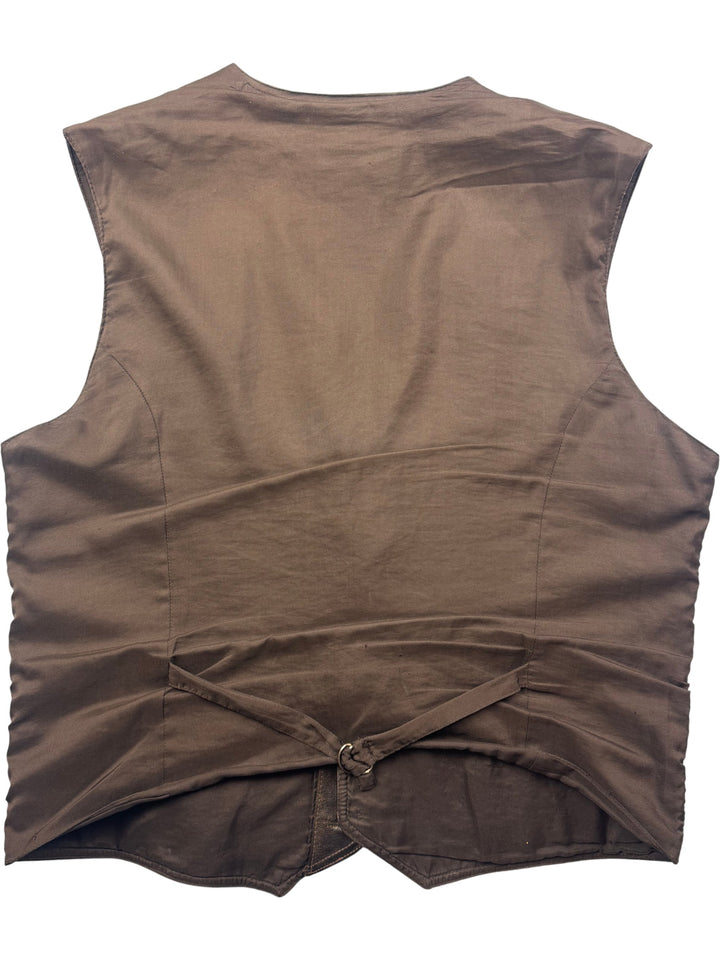 Ironsides Brown Leather Vest - L