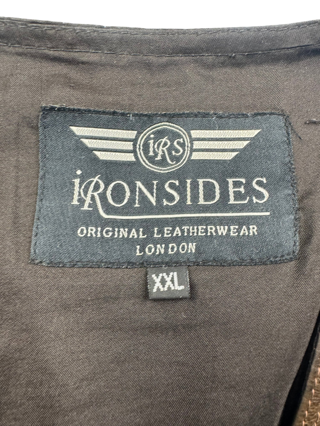 Ironsides Brown Leather Vest - L - Think Vintage ltd