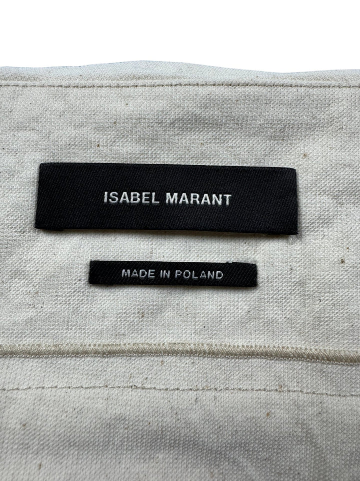 Isabel Marant Beige Asymmetrical One Shoulder Top - Think Vintage ltd