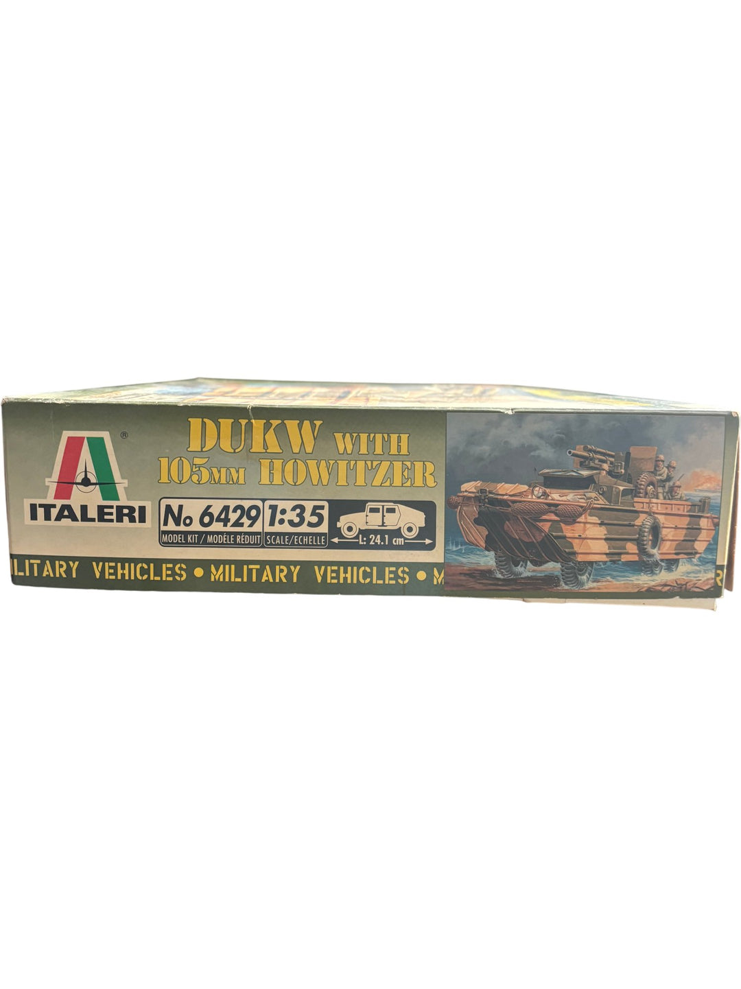 Italeri DUKW with 105mm Howitzer Model Kit 1:35 Scale No 6429 - Think Vintage ltd