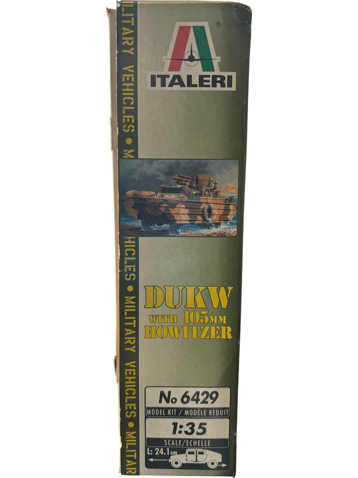 Italeri DUKW with 105mm Howitzer Model Kit 1:35 Scale No 6429 - Think Vintage ltd