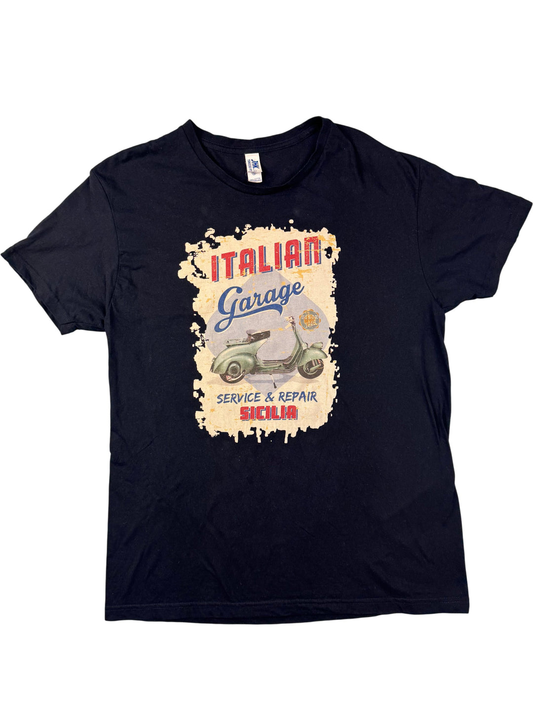 Italian Garage Graphic T-Shirt - L - Think Vintage ltd