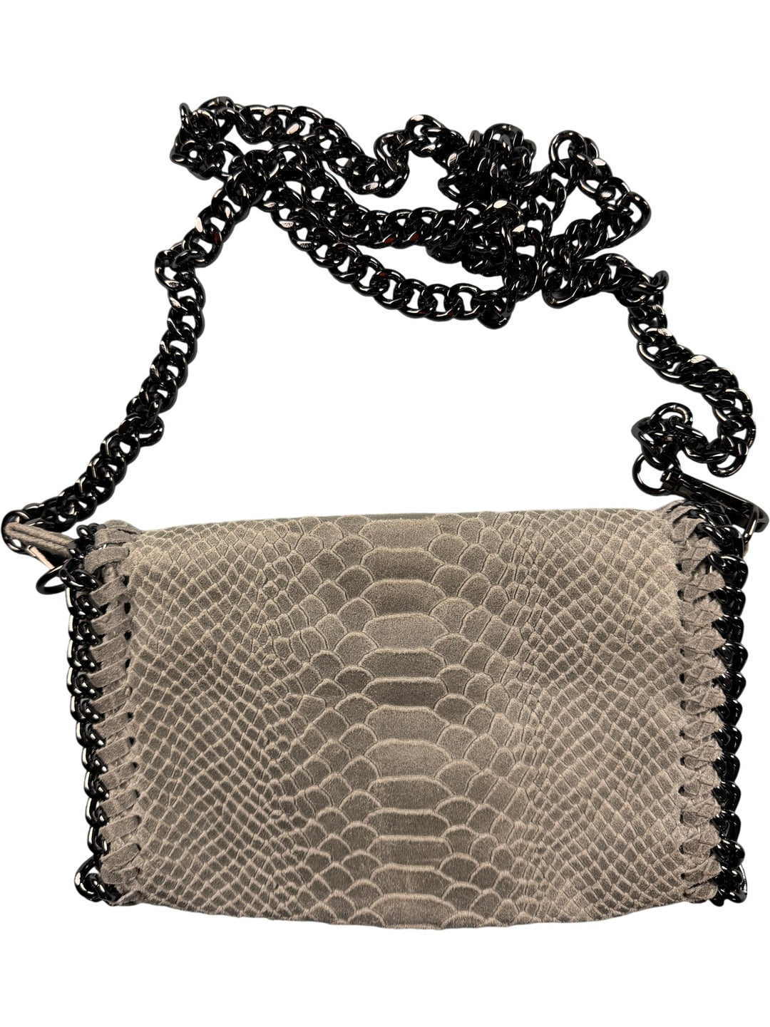 Italian Genuine Leather Chain Strap Bag - Think Vintage ltd