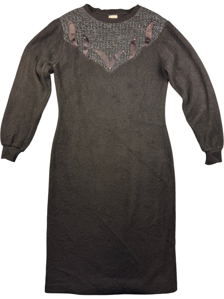 Italian Long Sleeve Knit Dress - L