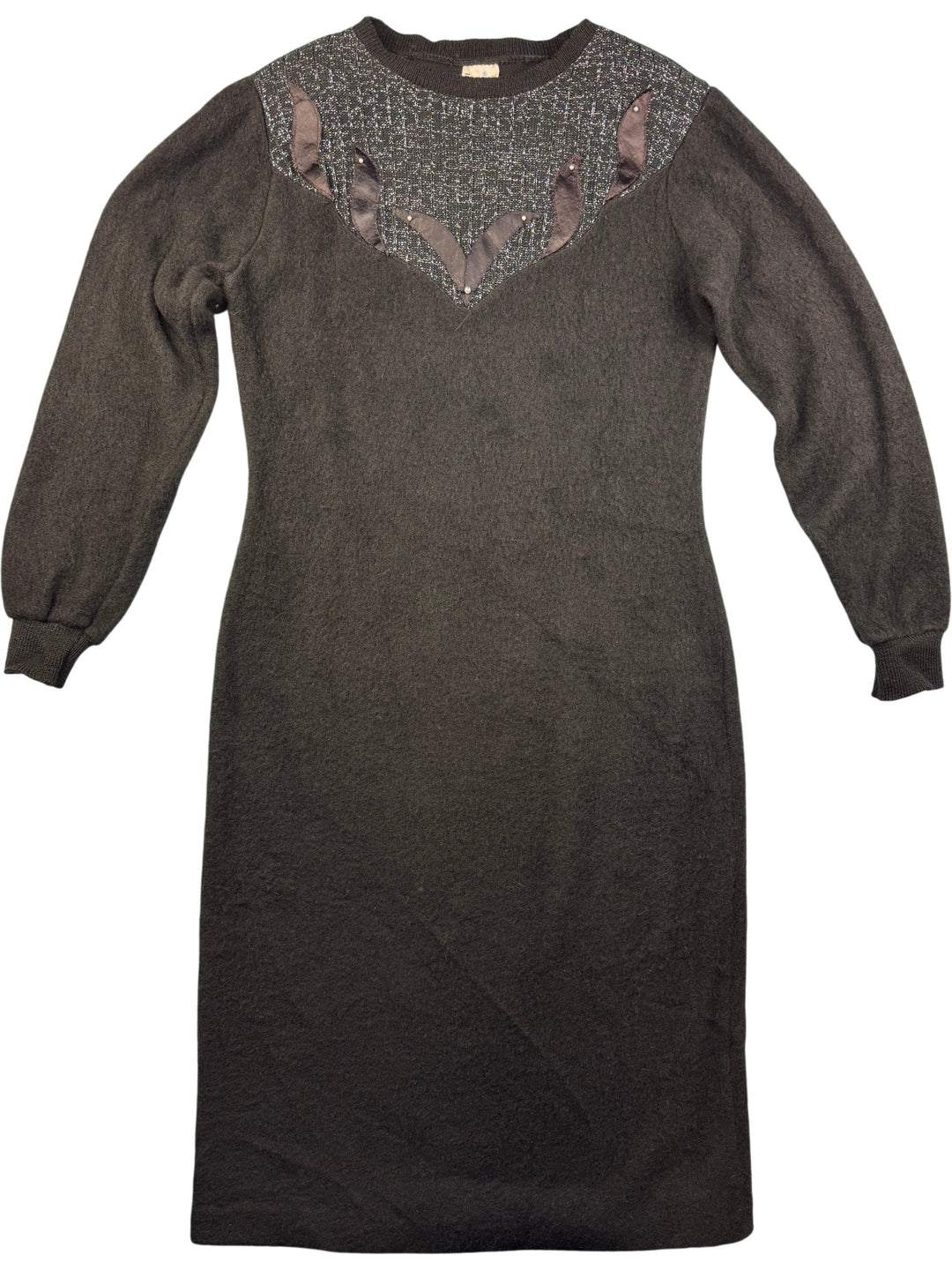 Italian Long Sleeve Knit Dress - L - Think Vintage ltd