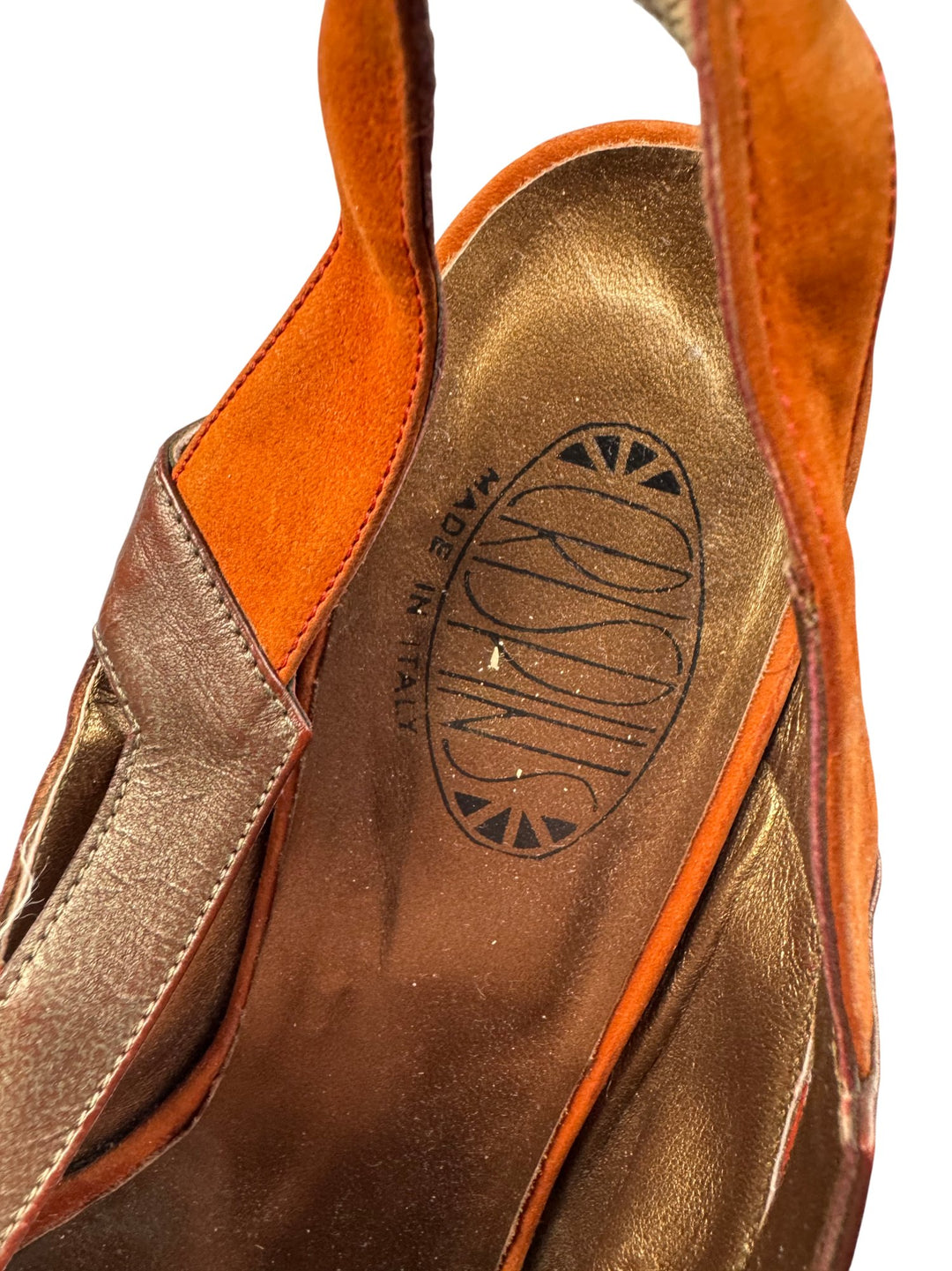 Italian Multi-Coloured Leather Sandals - 7.5 - Think Vintage ltd