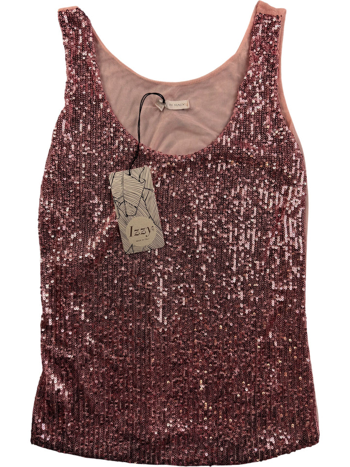 Izzy Sequin Tank Top - M - Think Vintage