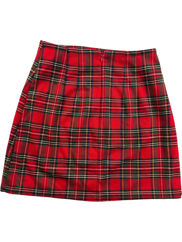 J. Galt Red Tartan Pleated Skirt - XS - Think Vintage