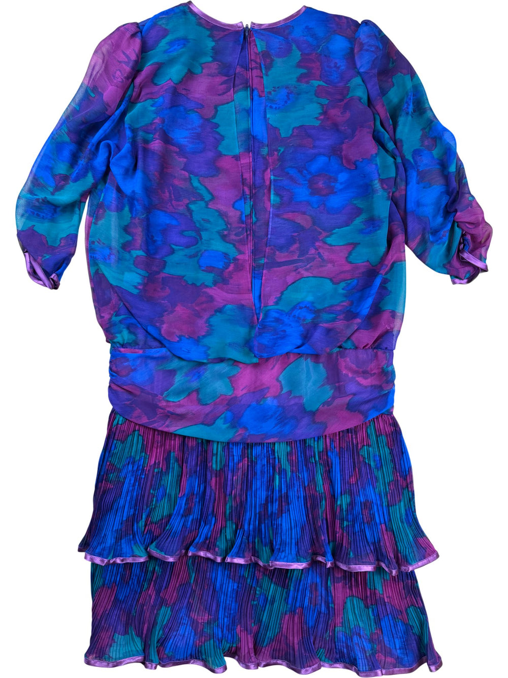 Jacques Vert Colourful Floral Dress - M - Think Vintage ltd