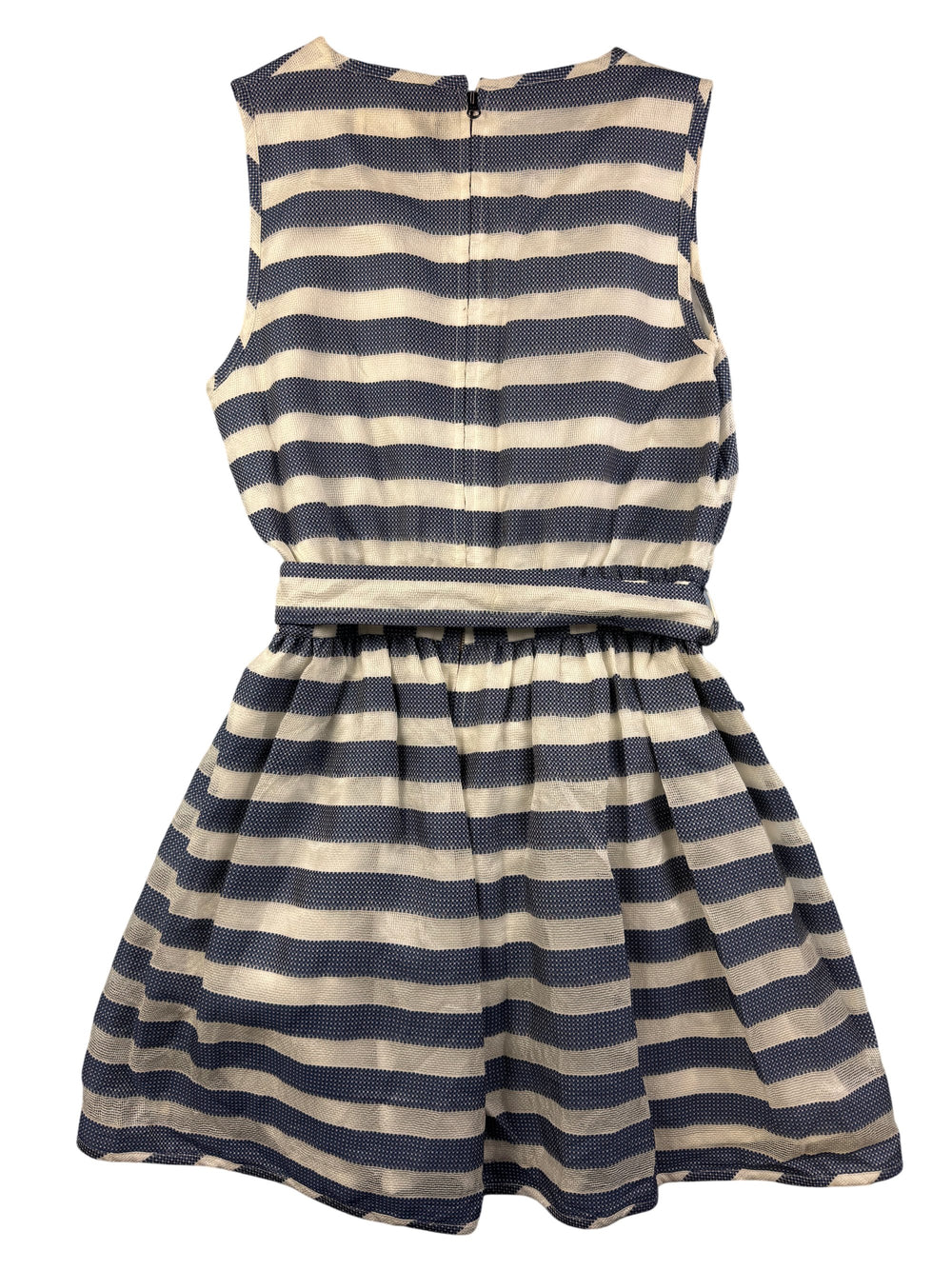 Jaeger Boutique Striped Sleeveless Dress - M - Think Vintage Online Ltd
