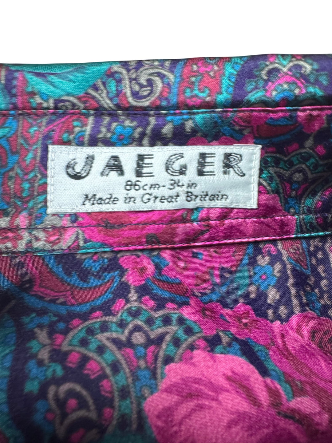 Jaeger Floral Paisley Blouse - M - Think Vintage ltd
