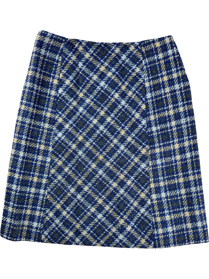 Jaeger Wool Plaid Skirt - W28 - Think Vintage ltd