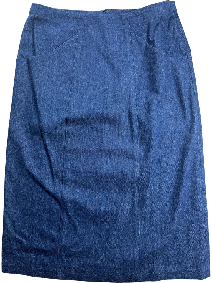 Jake Indigo Denim Skirt - W28 - Think Vintage ltd