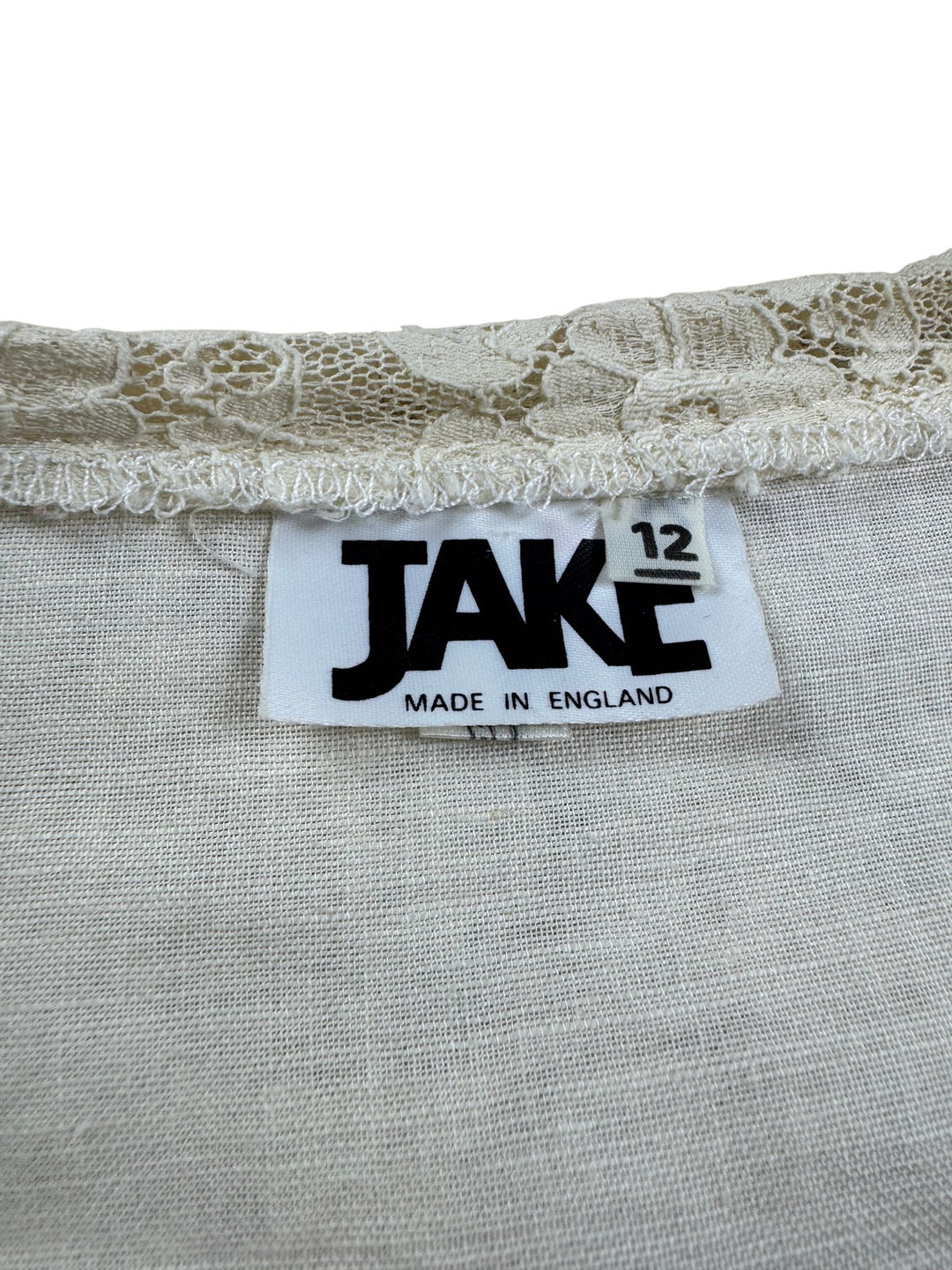 Jake Lace Collar Double Breasted Blouse - M - Think Vintage ltd