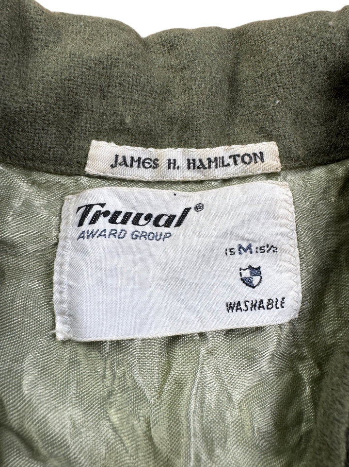 James H. Hamilton Green Flannel Shirt - M - Think Vintage ltd