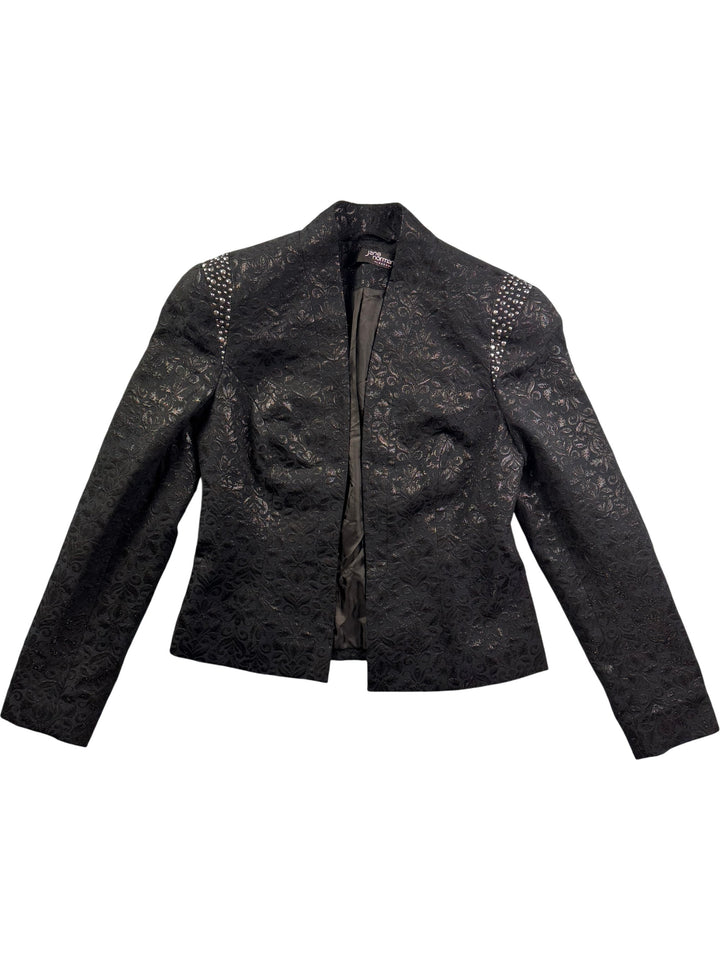 Jane Norman Black Bolero Jacket - S - Think Vintage Online Ltd
