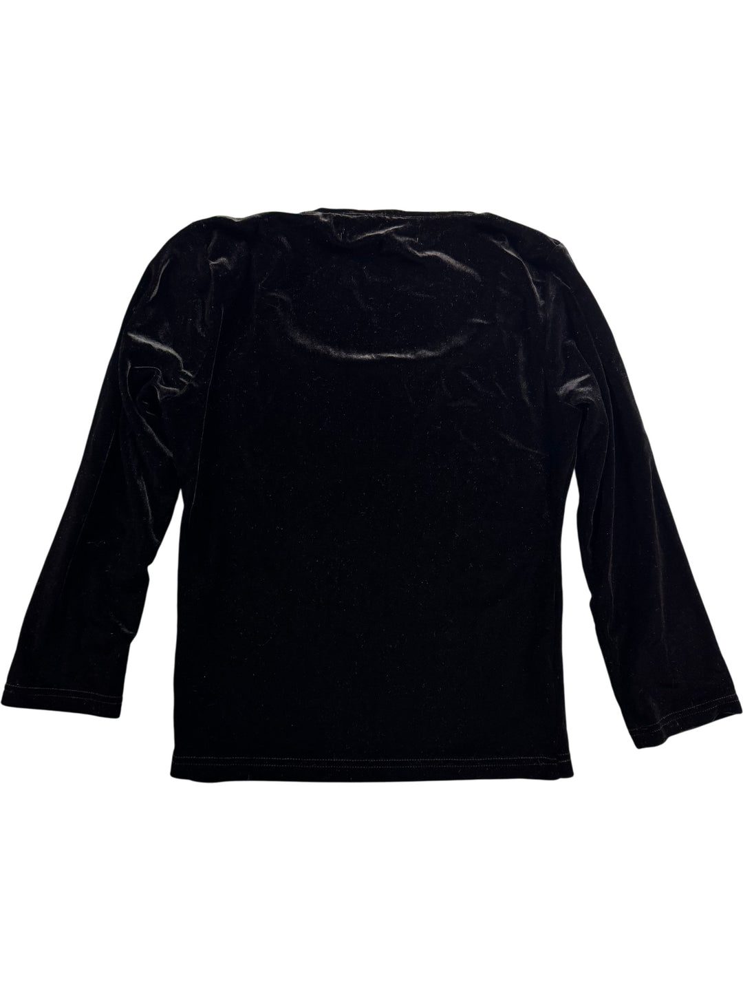 Jasper Conran Black Velvet Top - S - Think Vintage Online Ltd
