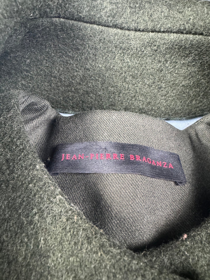 Jean-Pierre Braganza Olive Wool Overcoat - M - Think Vintage
