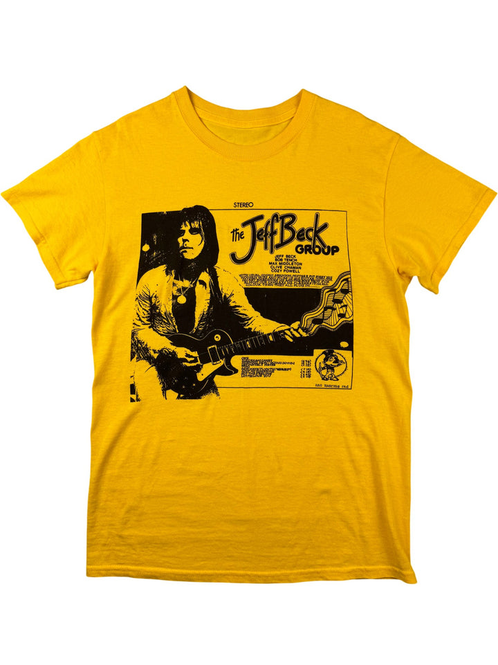 Jeff Beck Group Yellow Graphic T-Shirt - M/L - Think Vintage ltd