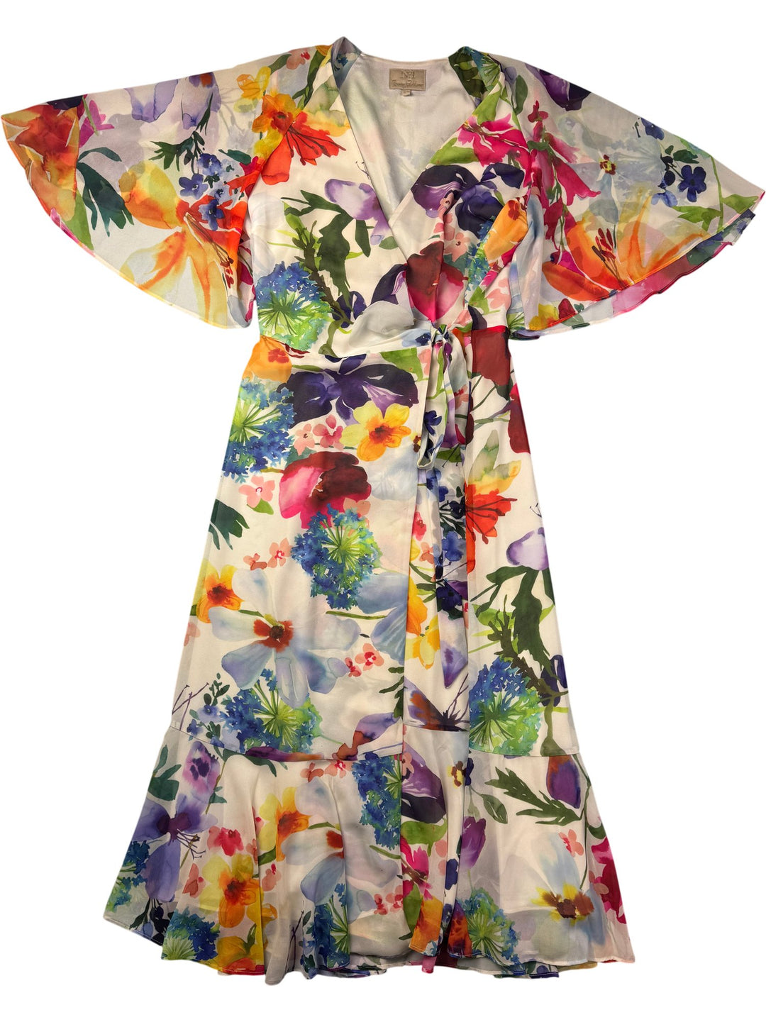 Jenny Packham Floral Maxi Dress - S - Think Vintage ltd