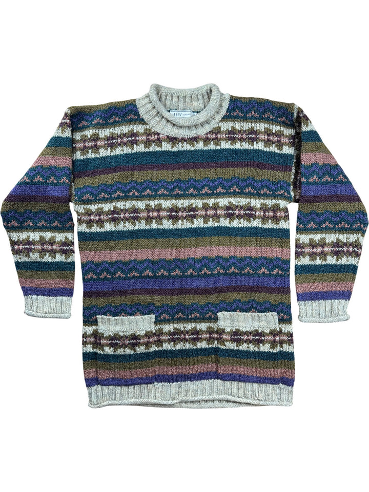 JfW Casuals Multi-Colour Patterned Sweater - L - Think Vintage ltd