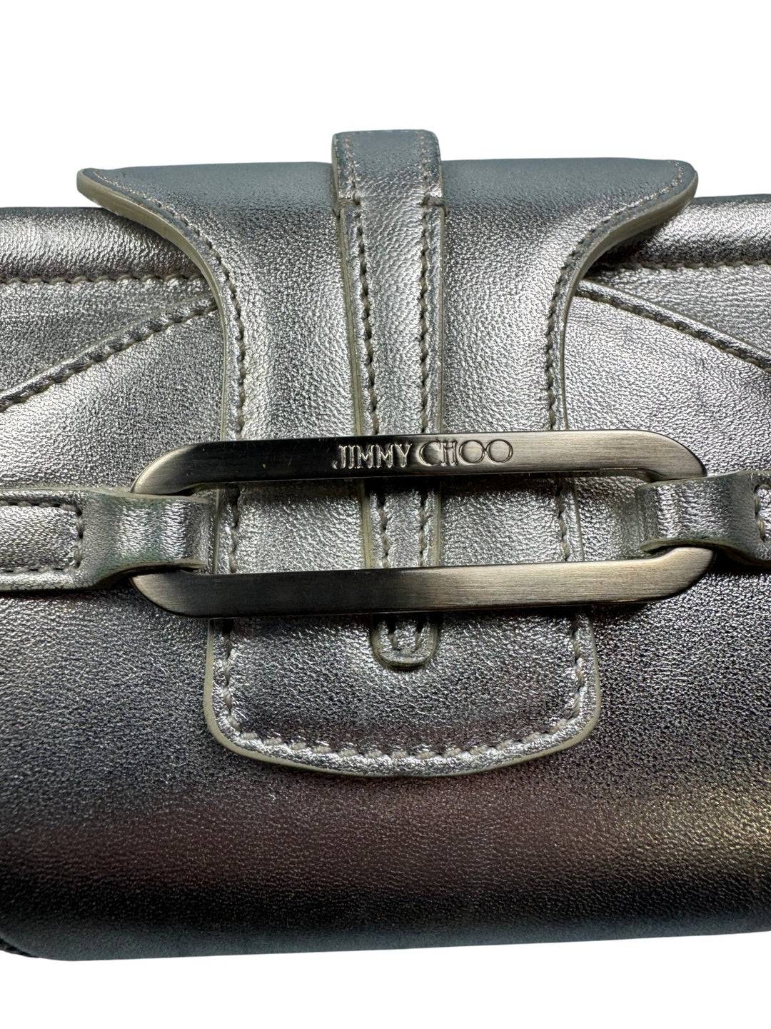 Jimmy Choo Metallic Clutch Bag - Think Vintage ltd