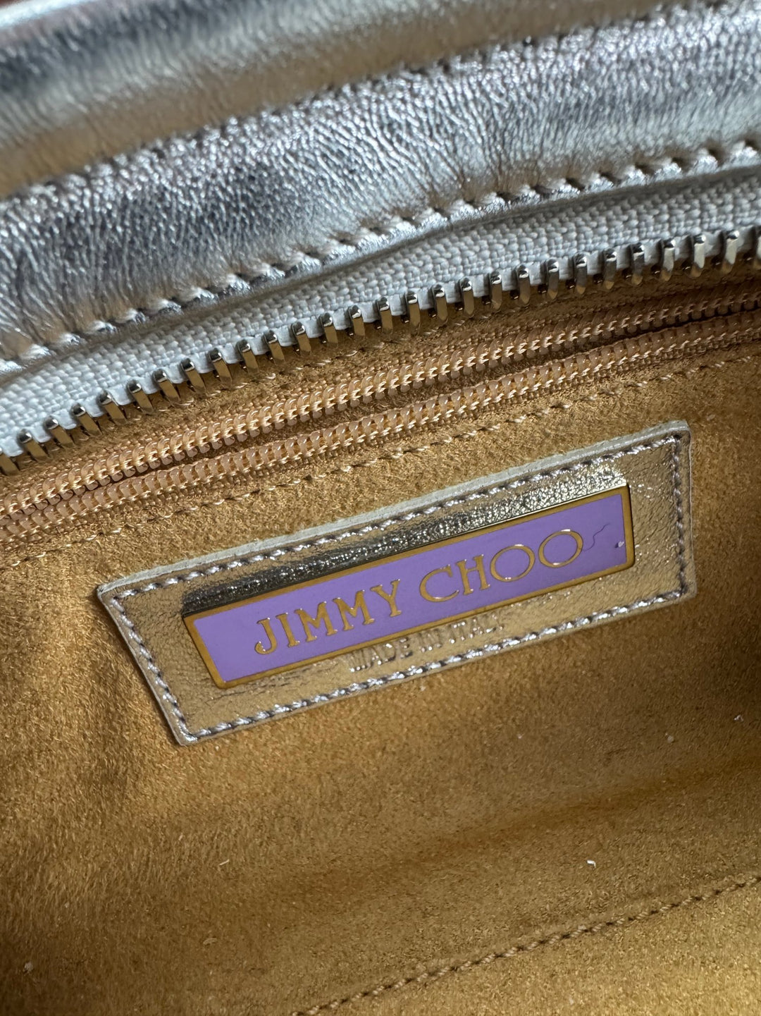 Jimmy Choo Metallic Clutch Bag - Think Vintage ltd