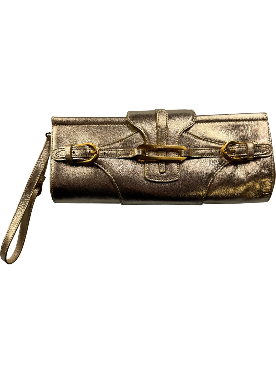 Jimmy Choo Metallic Clutch Bag - Think Vintage ltd