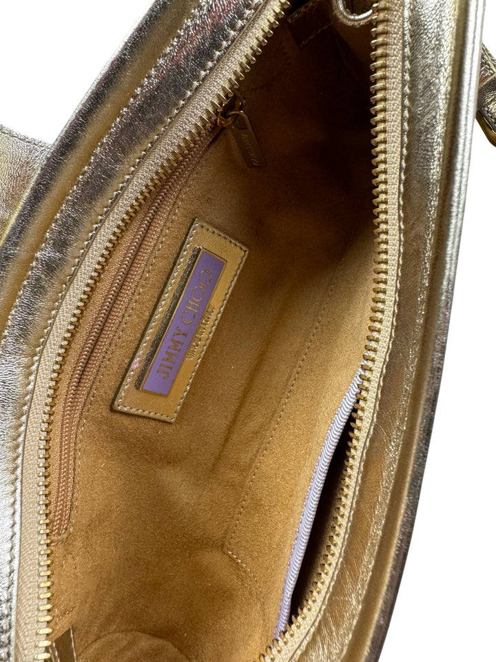 Jimmy Choo Metallic Clutch Bag - Think Vintage ltd