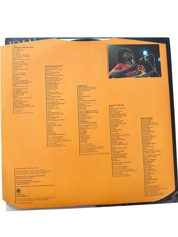 Joan Armatrading Show Some Emotion Vinyl Record - Good - Think Vintage ltd