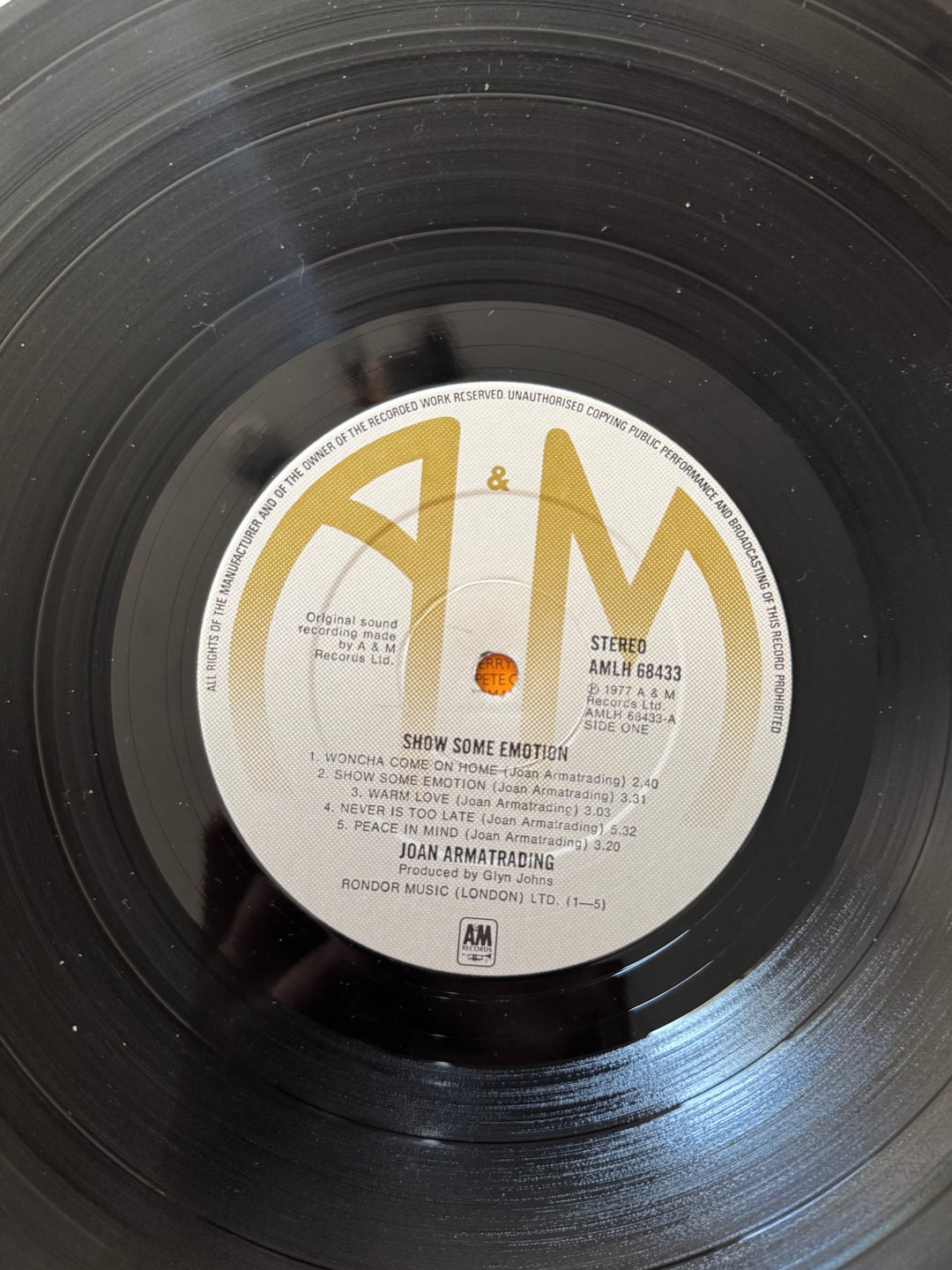 Joan Armatrading Show Some Emotion Vinyl Record - Good - Think Vintage ltd