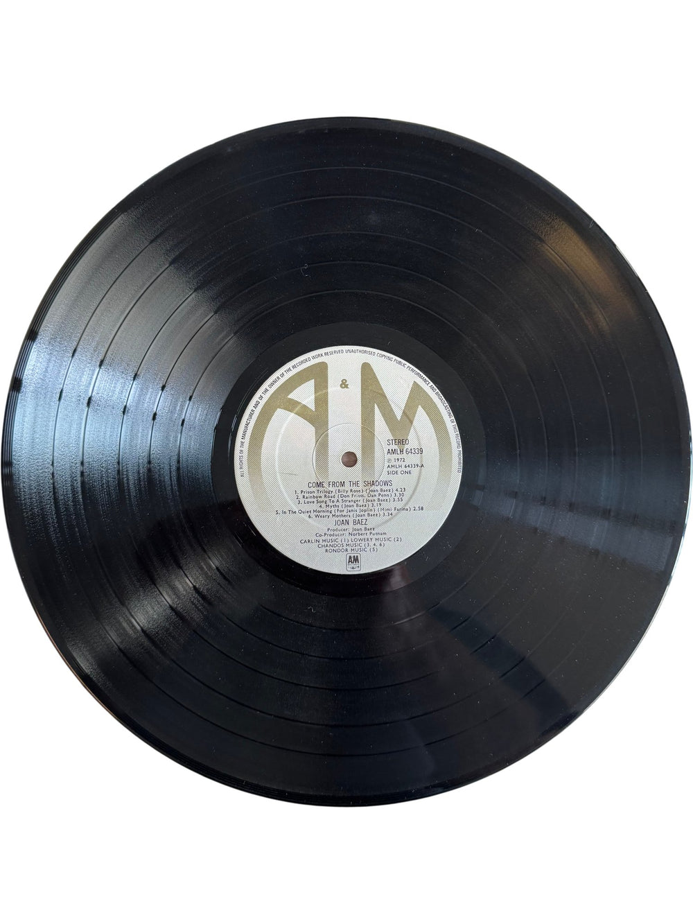 Joan Baez Come From The Shadows LP - Good - Think Vintage ltd