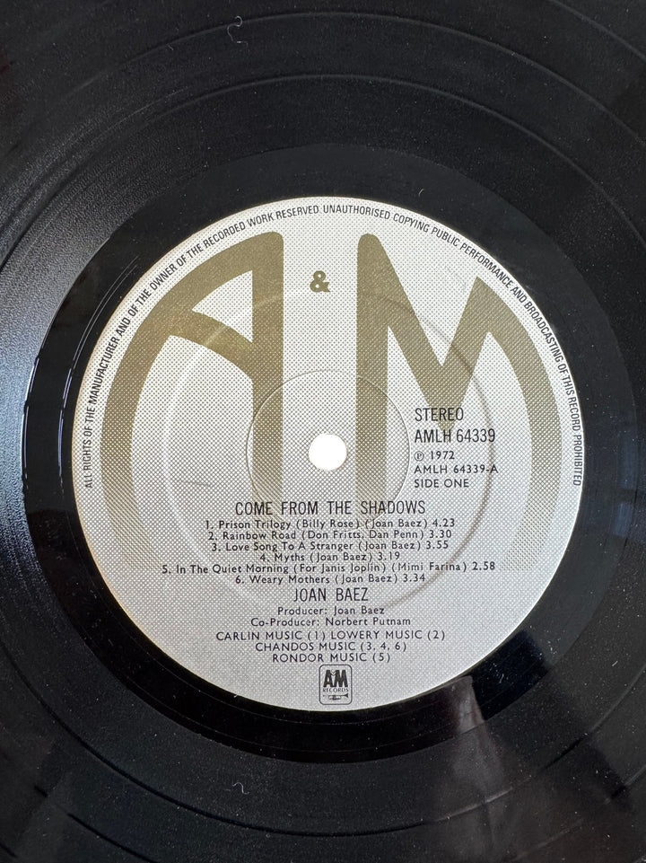 Joan Baez Come From The Shadows LP - Good - Think Vintage ltd