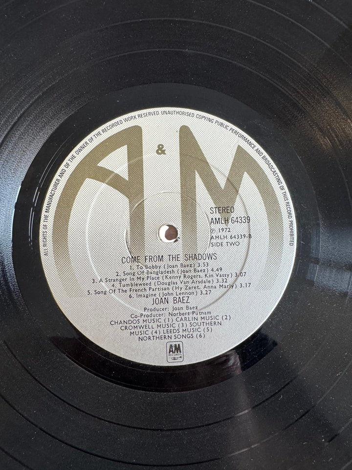 Joan Baez Come From The Shadows LP - Good - Think Vintage ltd