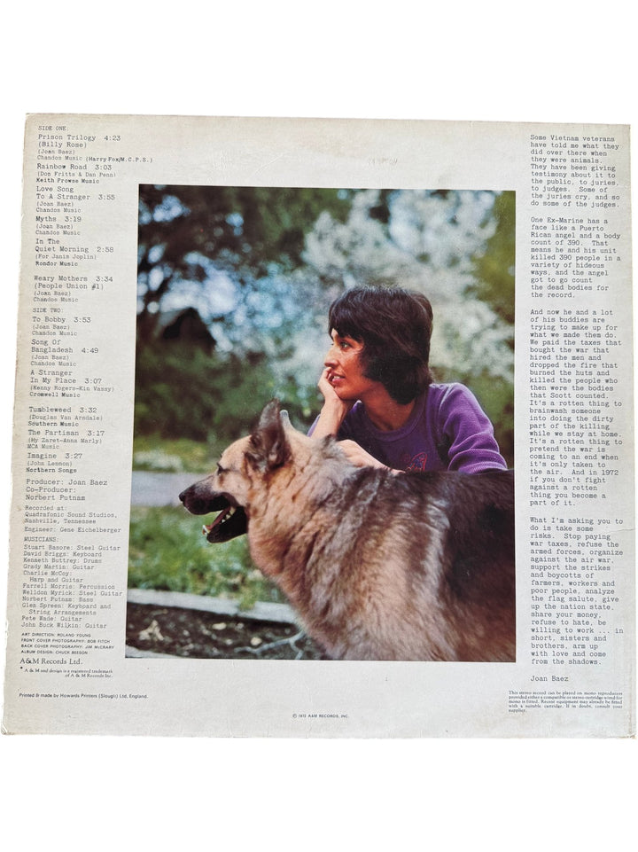 Joan Baez Come From The Shadows LP - Good - Think Vintage ltd