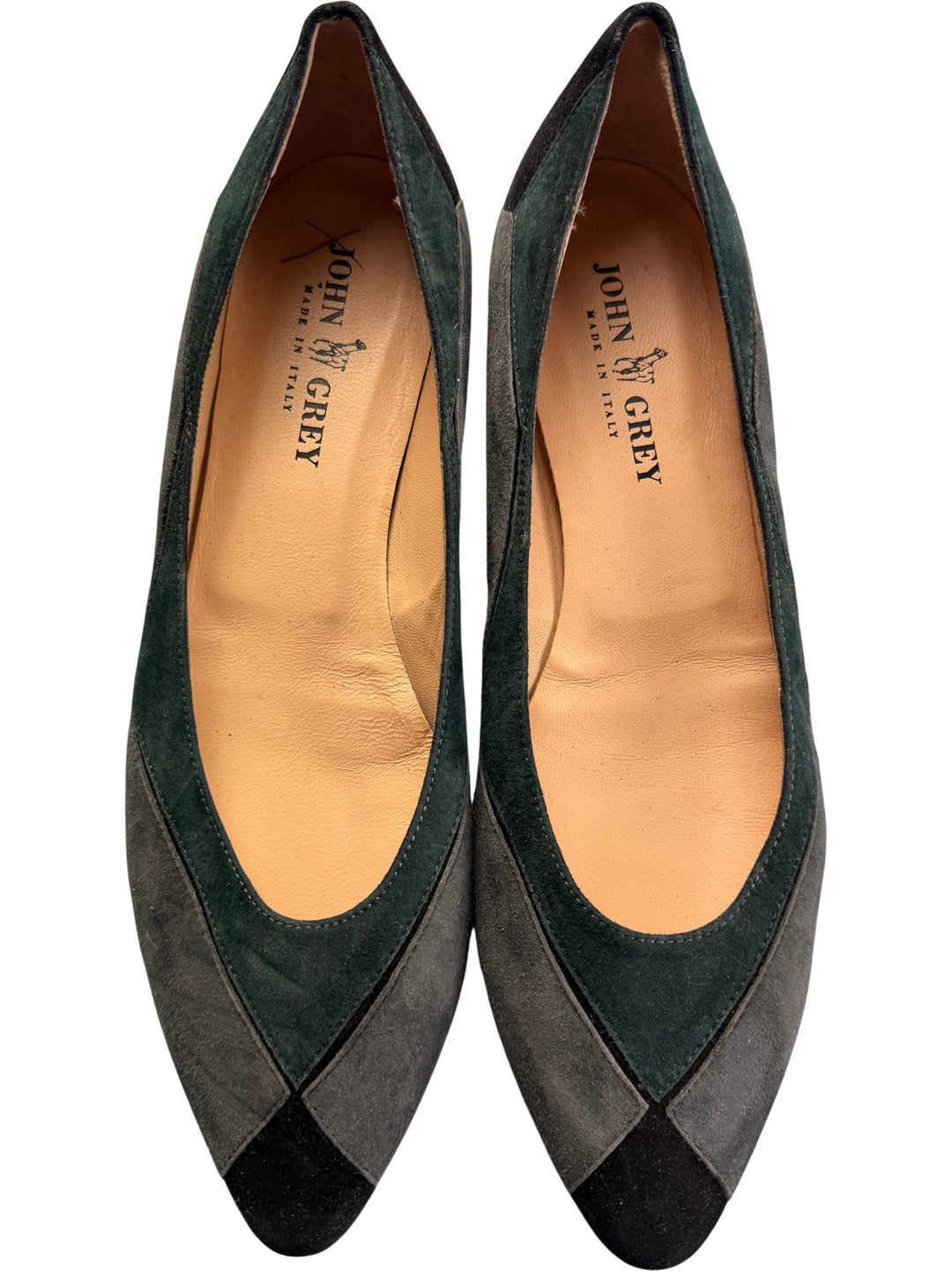 John Grey Italian Suede Flats - 8.5 - Think Vintage ltd