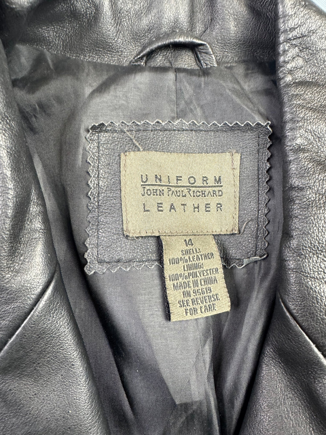 John Paul Richard Leather Jacket - M - Think Vintage