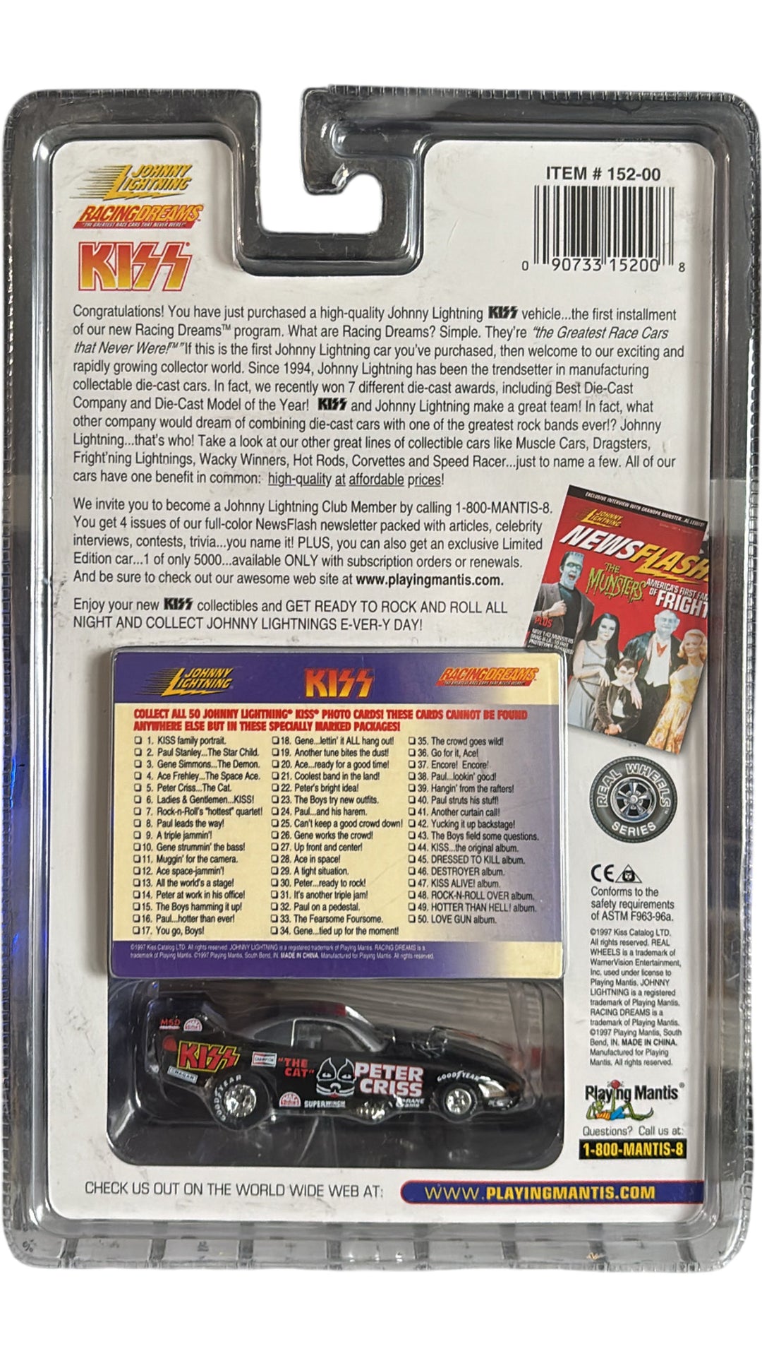 Johnny Lightning KISS Die-Cast Car 1997 Collectible