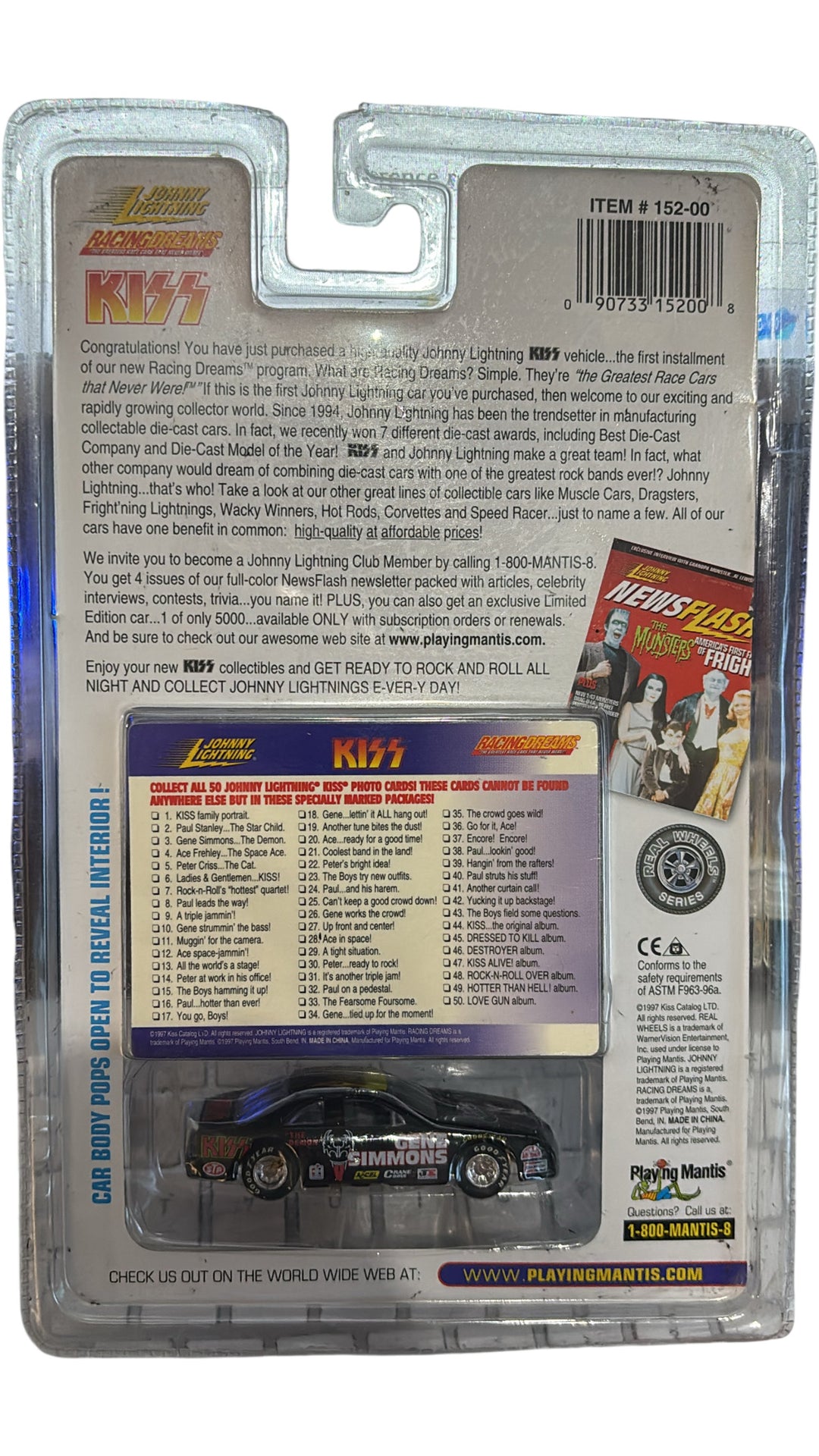 Johnny Lightning KISS Die-Cast Car 1997 Collectible